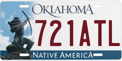 OK license plate 721ATL