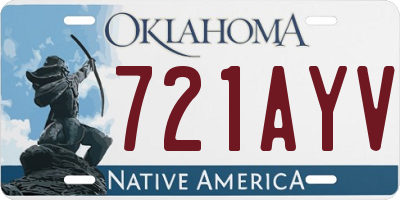 OK license plate 721AYV