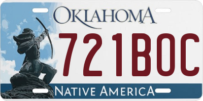 OK license plate 721BOC