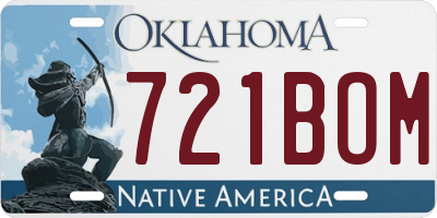 OK license plate 721BOM