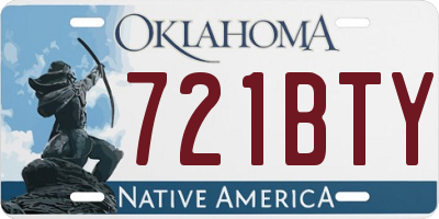 OK license plate 721BTY