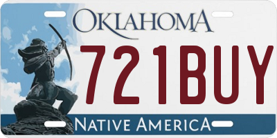 OK license plate 721BUY