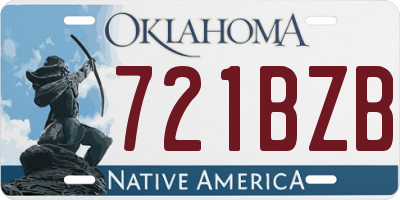 OK license plate 721BZB