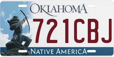 OK license plate 721CBJ