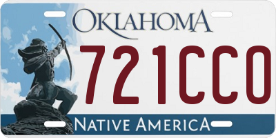 OK license plate 721CCO