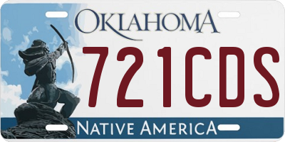 OK license plate 721CDS