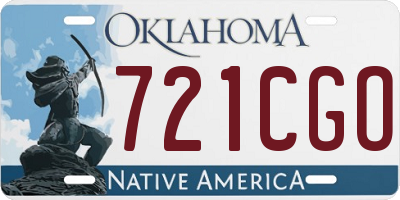 OK license plate 721CGO