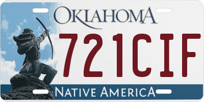 OK license plate 721CIF