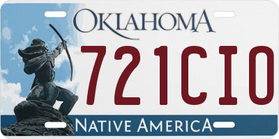 OK license plate 721CIO