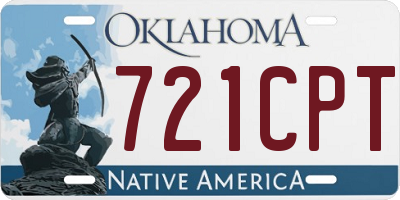 OK license plate 721CPT