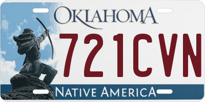 OK license plate 721CVN