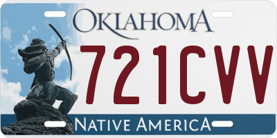 OK license plate 721CVV