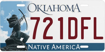 OK license plate 721DFL