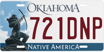 OK license plate 721DNP