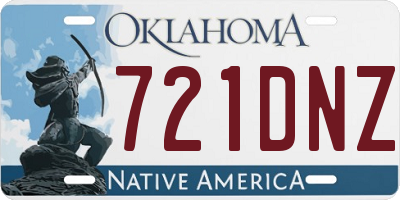 OK license plate 721DNZ