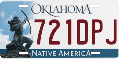 OK license plate 721DPJ