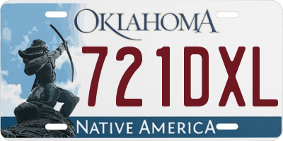 OK license plate 721DXL