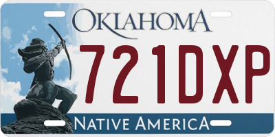 OK license plate 721DXP