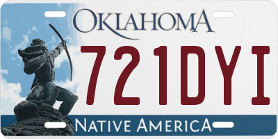 OK license plate 721DYI