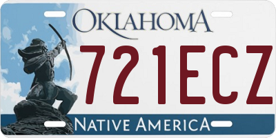 OK license plate 721ECZ