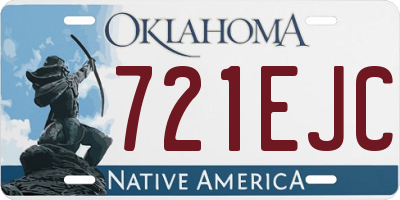 OK license plate 721EJC