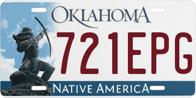 OK license plate 721EPG