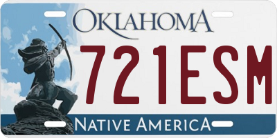 OK license plate 721ESM