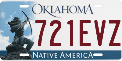 OK license plate 721EVZ