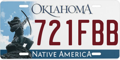 OK license plate 721FBB