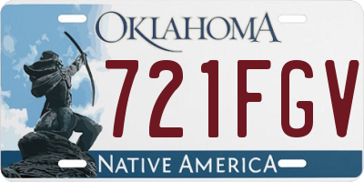 OK license plate 721FGV