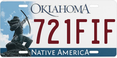OK license plate 721FIF
