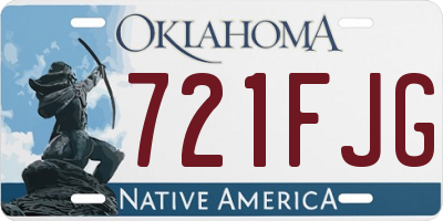 OK license plate 721FJG