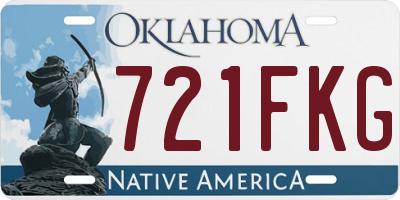 OK license plate 721FKG