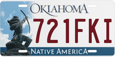 OK license plate 721FKI