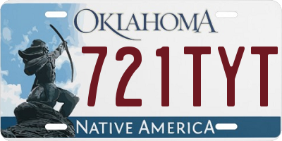 OK license plate 721TYT