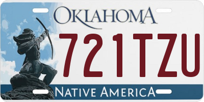 OK license plate 721TZU