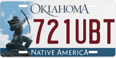 OK license plate 721UBT