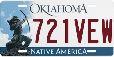 OK license plate 721VEW