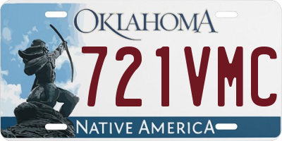 OK license plate 721VMC