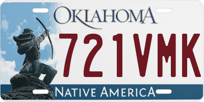 OK license plate 721VMK