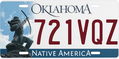 OK license plate 721VQZ