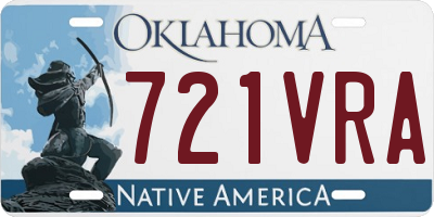 OK license plate 721VRA