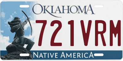 OK license plate 721VRM