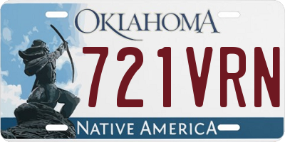 OK license plate 721VRN