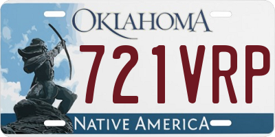 OK license plate 721VRP