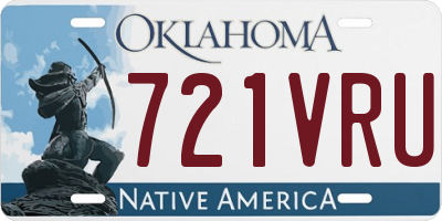 OK license plate 721VRU