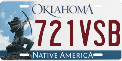 OK license plate 721VSB