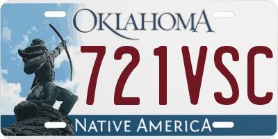 OK license plate 721VSC