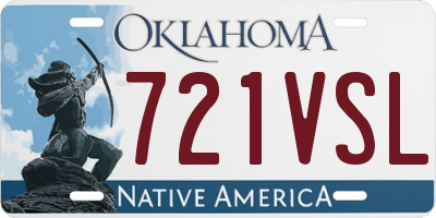 OK license plate 721VSL