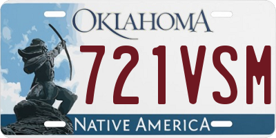 OK license plate 721VSM